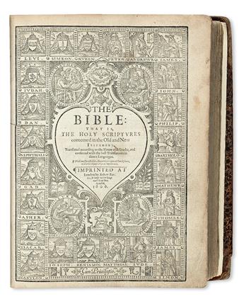 BIBLE IN ENGLISH.  The Bible . . . Translated from the Ebrew and Greeke. 1606. Bound with incomplete 1603 BCP and 1604 metrical Psal